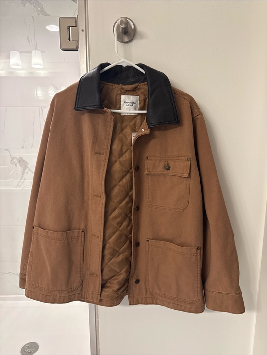 Abercrombie & Fitch Jackets & Blazers - Abercrombie & Fitch Brown Work Jacket with Black Collar